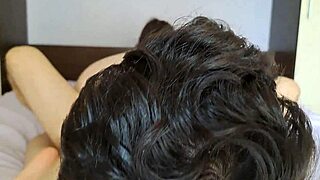 uhh masked girlfriend rides reverse cowgirl on colleague after blowjob cum on ass