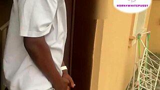 Gateman sneaks in every hot afternoon to fuck boss wife anal doggystyle creampie outdoor