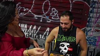 horny guy spots chubby latina at bar licks her feet then pounds her huge natural tits and fat ass