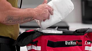 Doctor fucks teen patient rough in hospital bed during free use session