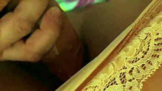 Stranger on crowded city bus teases wet panties until hot release builds