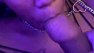 Wanna see this pretty ebony moan while licking balls and taking monster cock facial cumshot?