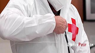 Doctor fucks teen patient rough in hospital bed during free use session