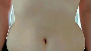 cute student strips gropes her natural boobs slowly