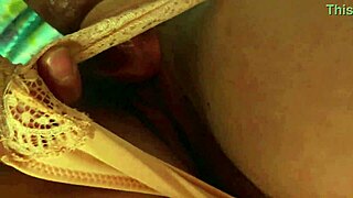 Stranger on crowded city bus teases wet panties until hot release builds