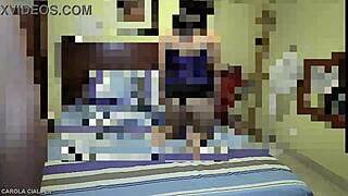 Peruvian milf gears up for big cock casting creampie