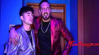 Family catches college teen stripping in club! 💃🔥 Horny MMF group bang 😈