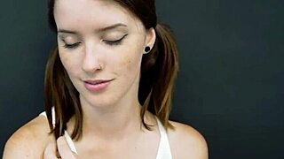 brunette starshine sucks big cock deepthroats balls licks fingers wet pussy swallows cum