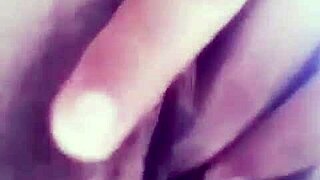 aurora estelar films teasing flashes of her big tits and curvy milf body for hunter 666