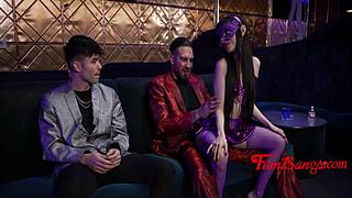 Family catches college teen stripping in club! 💃🔥 Horny MMF group bang 😈