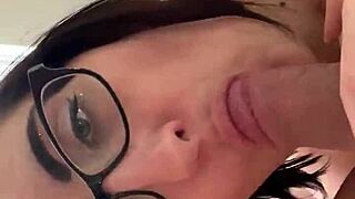 Sandra Snow White Deepthroats JP for Messy Facial in Snow