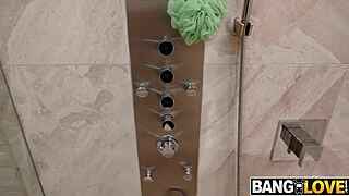 stepdad's massive cock blasts funsized megan in waterfight chaos!