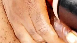 moaning hard with new toy in dorm room public tease