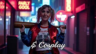 granny carmen claus rams elvish dildo deep in her fat bbw pussy