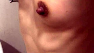 after her bath i licked the japanese wife's shaped nipples hard then fingered them