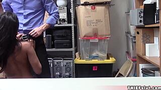 Beautiful Petite Brunette Teen Caught Shoplifting Fucked Rough Doggystyle