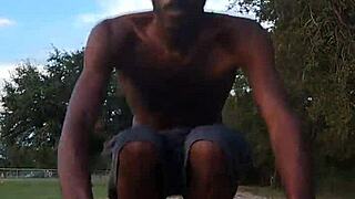 Athletic brunette dorm workout tempts daddy homemade fitness fuck