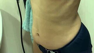 after her bath i licked the japanese wife's shaped nipples hard then fingered them