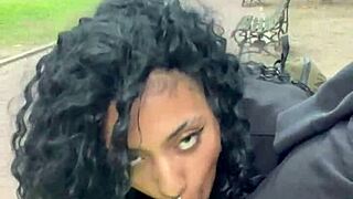 argentine teen ebony prostitute takes cumshot public park buenos aires day