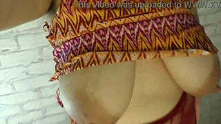 Cheating Wife's Big Boobs Tease You Close Up in Lingerie!