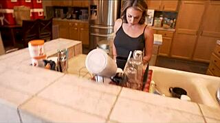 girlfriend's hot mom seals naughty creampie deal doggystyle