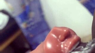 Huge Thick Black Cock Bodybuilder Creams Throat Toy in Dorm Sneak Peak