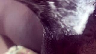 Huge Thick Black Cock Bodybuilder Creams Throat Toy in Dorm Sneak Peak