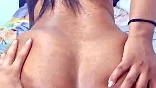 Ever watched this big ass Latina gape her hole riding cock anally bent over?