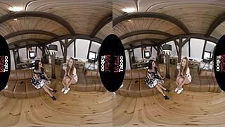 Watch Her Grope Her Shaved Pussy and Big Tits in Taboo Home!