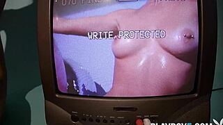 Big-ass blonde Aubrey Destremps strips in steamy workout