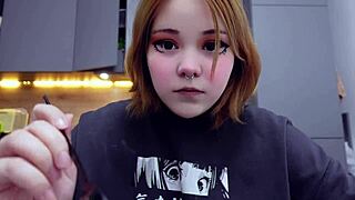 furiyssh chubby cute alternative amateur eats big food in pretty mukbang