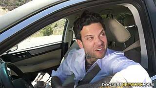 A Stranger Pounds Skinny Ebony Fuck Doll Jada With His Monster Cock Till Creampie Cumshot