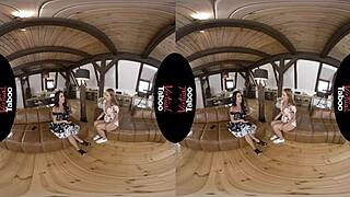 Watch Her Grope Her Shaved Pussy and Big Tits in Taboo Home!