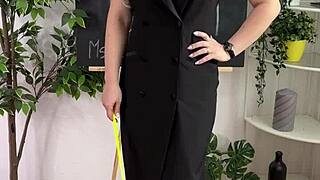 Sexual Wellness BDSM Teacher In Lingerie And Heels