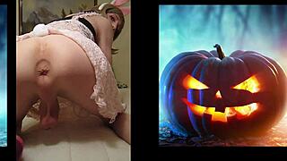 ever seen a big dick shemale cum on halloween?