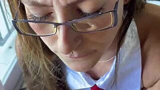 cutie begs cousin for homework help gets creamy reward