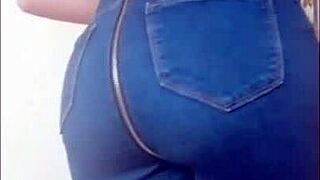 these jeans fit perfect for solo sex play