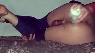 sofi vice analwhore rides massive dildo in lingerie