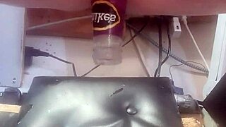 Huge Bottle Insertion Stretches Amateur Ass for Extreme Solo Anal Play