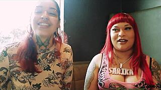 sipnplay live with carmen the tattoo artist, ebony indian latina lesbian interracial fun gets me going