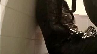 Sophie la larve slave endures final momification bondage before deep blowjob cum in mouth finale