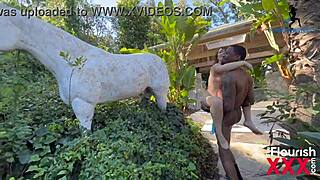 Leana Lovings rides monster cock poolside 🔥