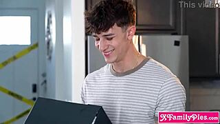 Halloween swap family inspects boxes then dives into taboo group sex