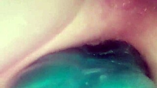 Huge Bottle Insertion Stretches Amateur Ass for Extreme Solo Anal Play