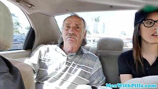 wanna see this spex teen get pounded hard by old pensioner cocks in homemade pov threesome?