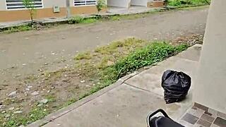 Post-Party Cute Colombian Skips Uber for Dorm Room Tease and Tits Flash