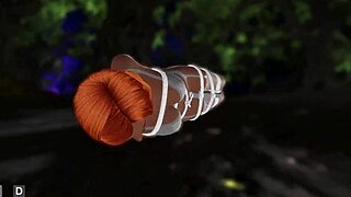 how's this redhead bound in lingerie stockings suffering vibrator orgasm nightmare game?