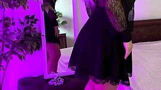 Gorgeous Mature Teacher in Garter Belt Teases Huge Tits Heels