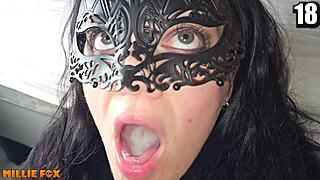 amateur milf millie fox gulps down 20 massive cum loads