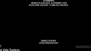 barbie esm and rebecca black ride interracial outdoors to creampie